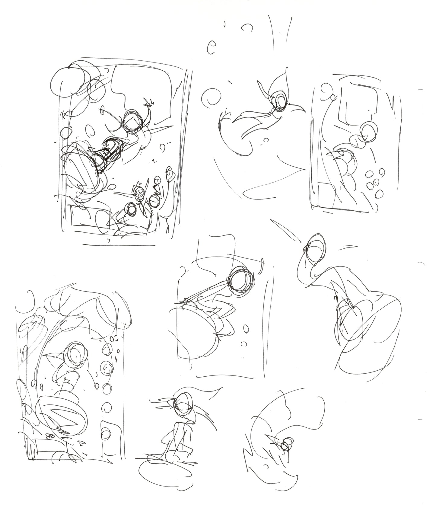 Dave Bullock 2 LOT Hand-Drawn Comic Illustrations for Covers and Book DC L39