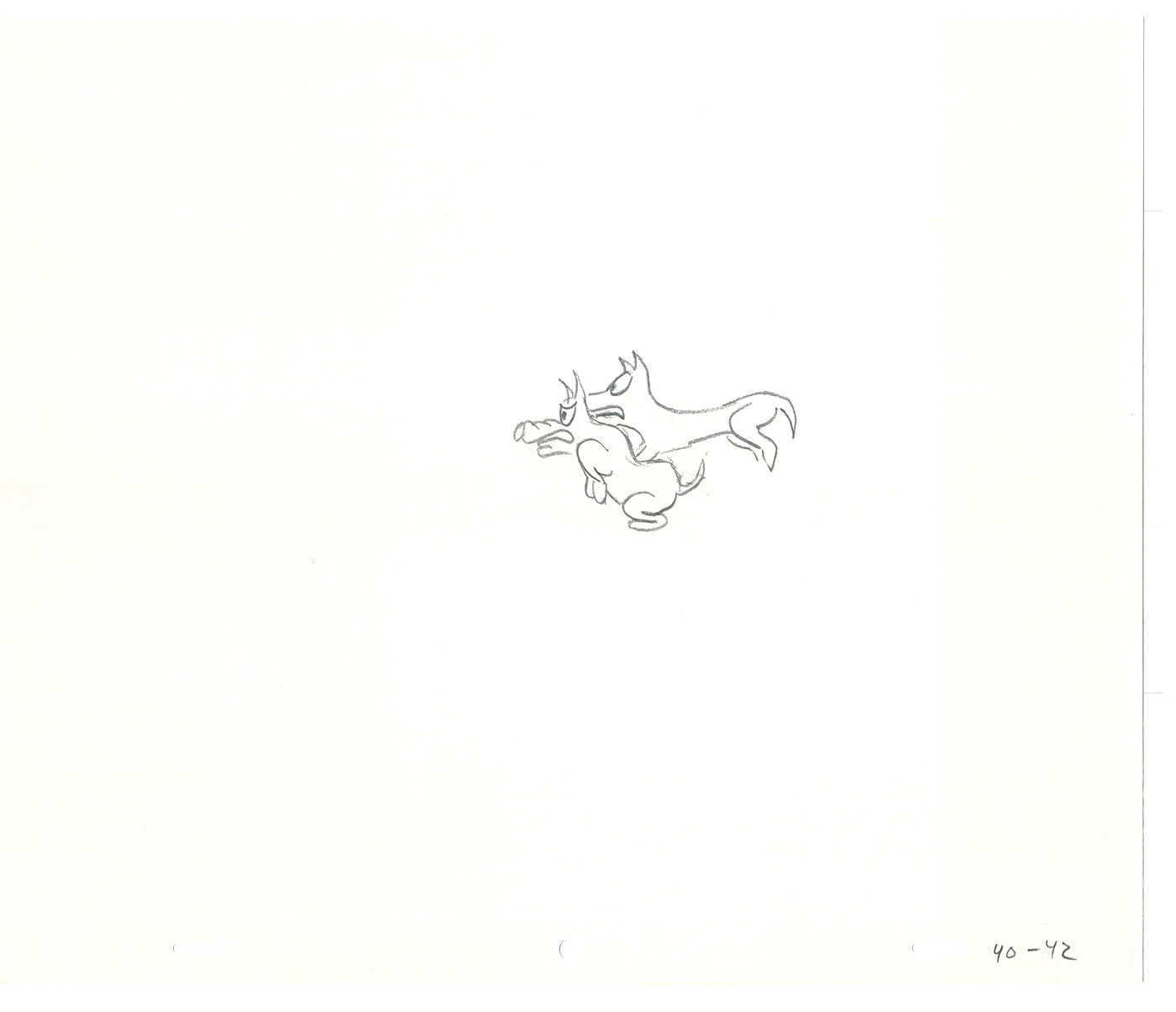 Sesame Street Two Cel Drawings Detective Anticipation Production Cartoon Ivanick 1989 CD021