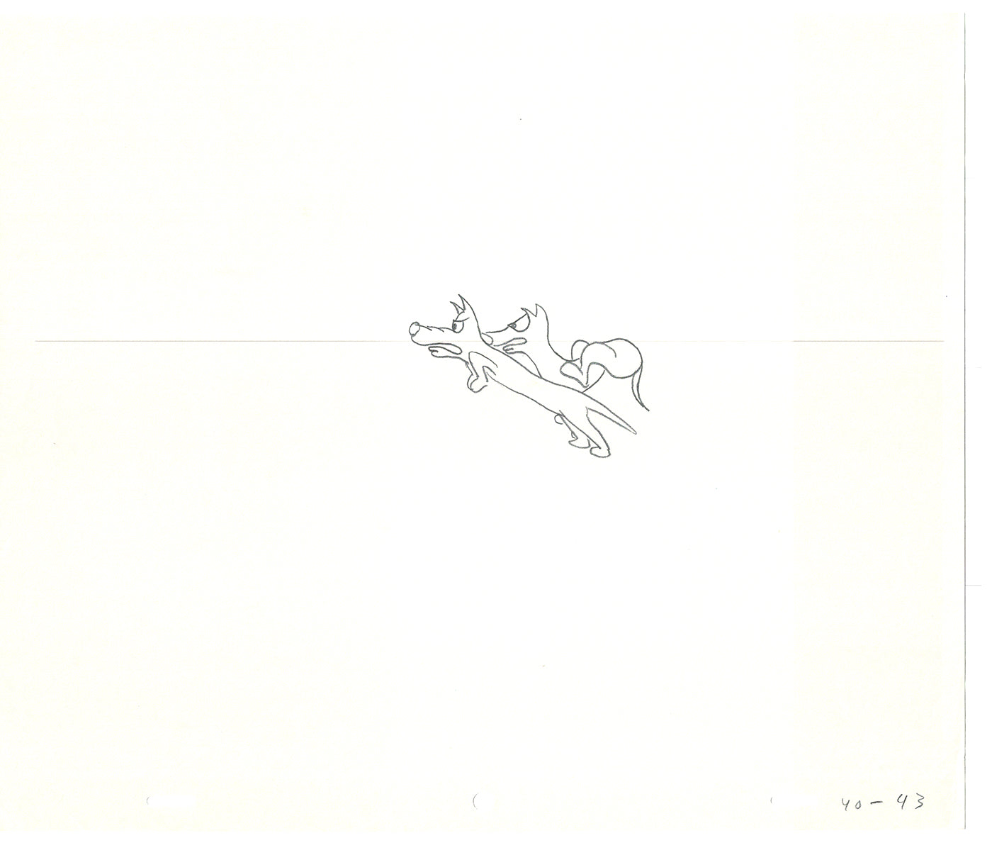 Sesame Street Two Cel Drawings Detective Anticipation Production Cartoon Ivanick 1989 CD023