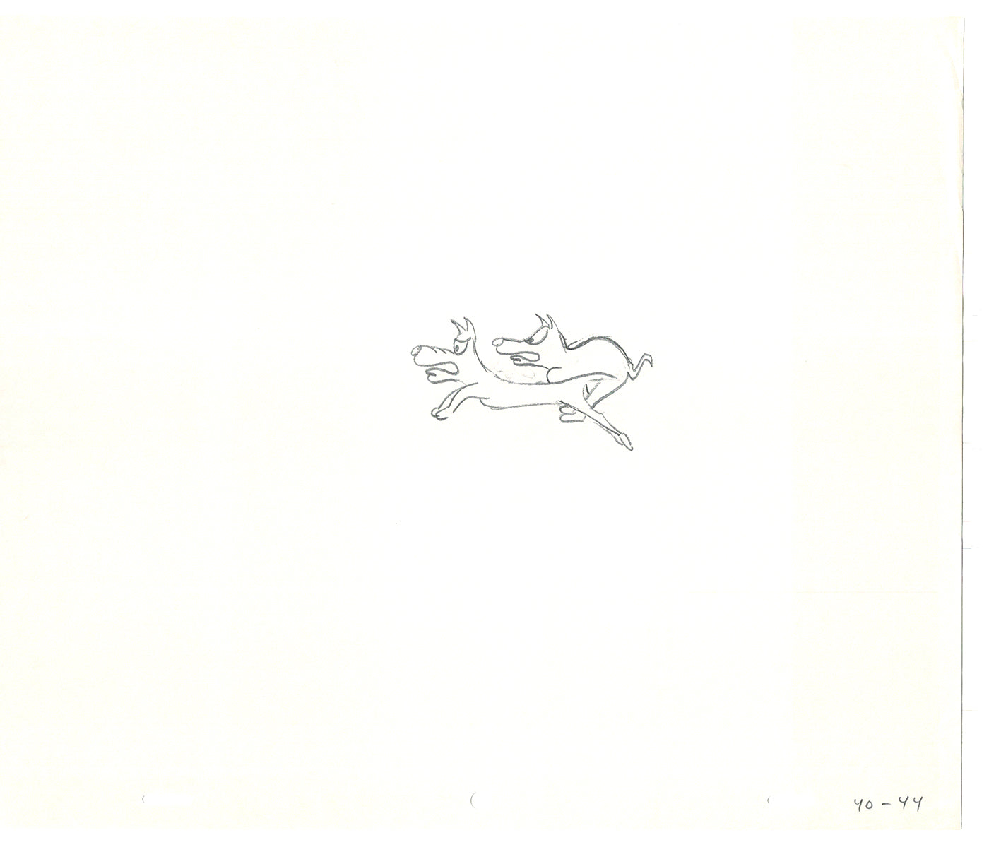 Sesame Street Two Cel Drawings Detective Anticipation Production Cartoon Ivanick 1989 CD025
