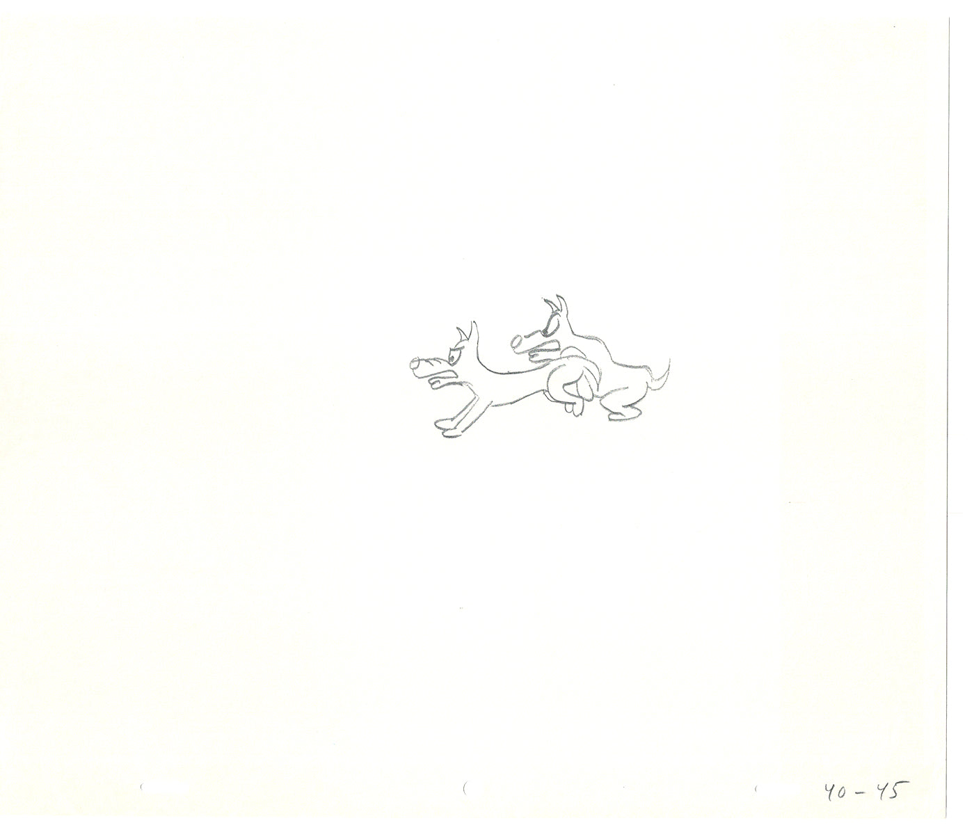 Sesame Street Two Cel Drawings Detective Anticipation Production Cartoon Ivanick 1989 CD027