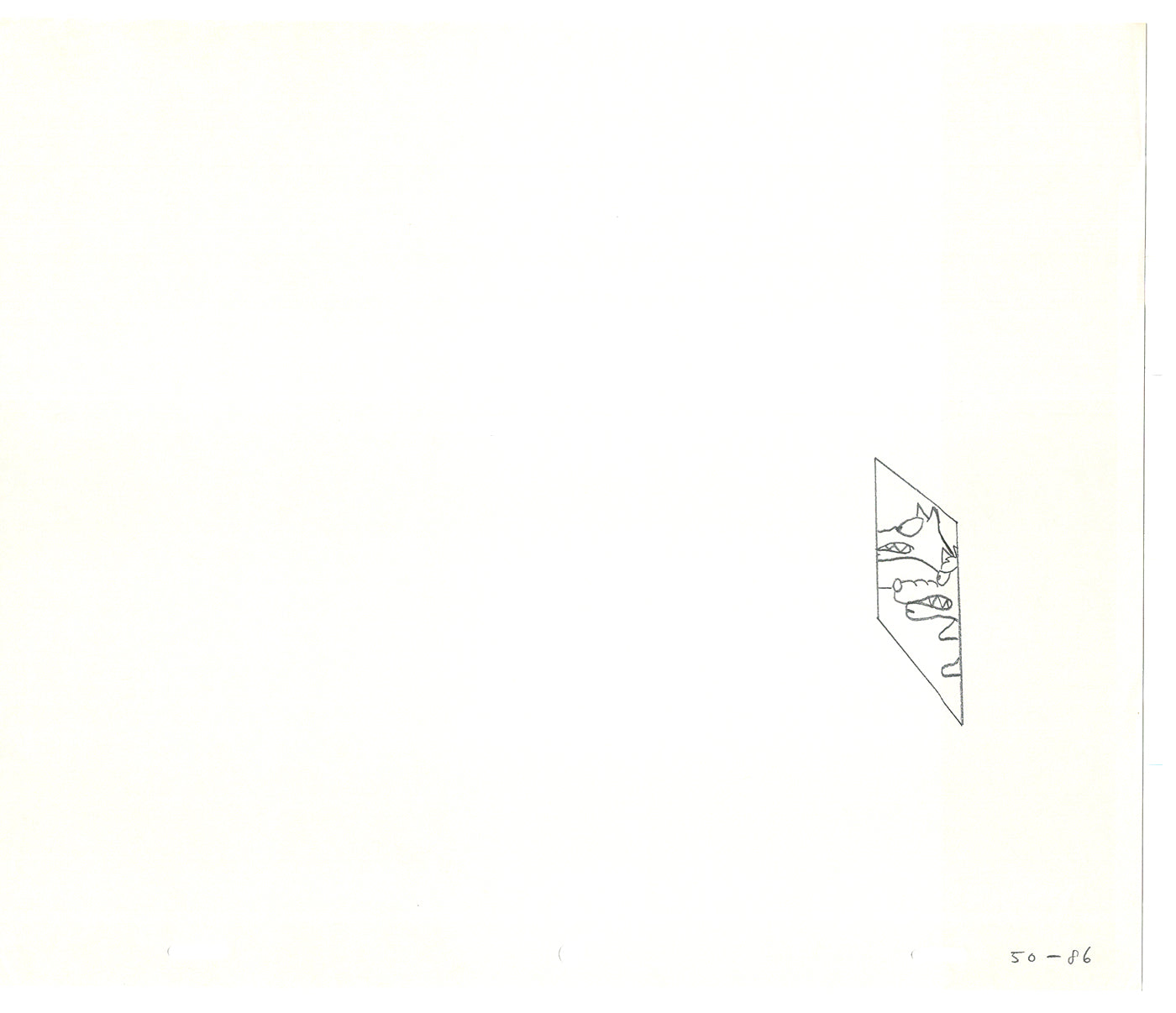 Sesame Street Two Cel Drawings Detective Anticipation Production Cartoon Ivanick 1989 CD039