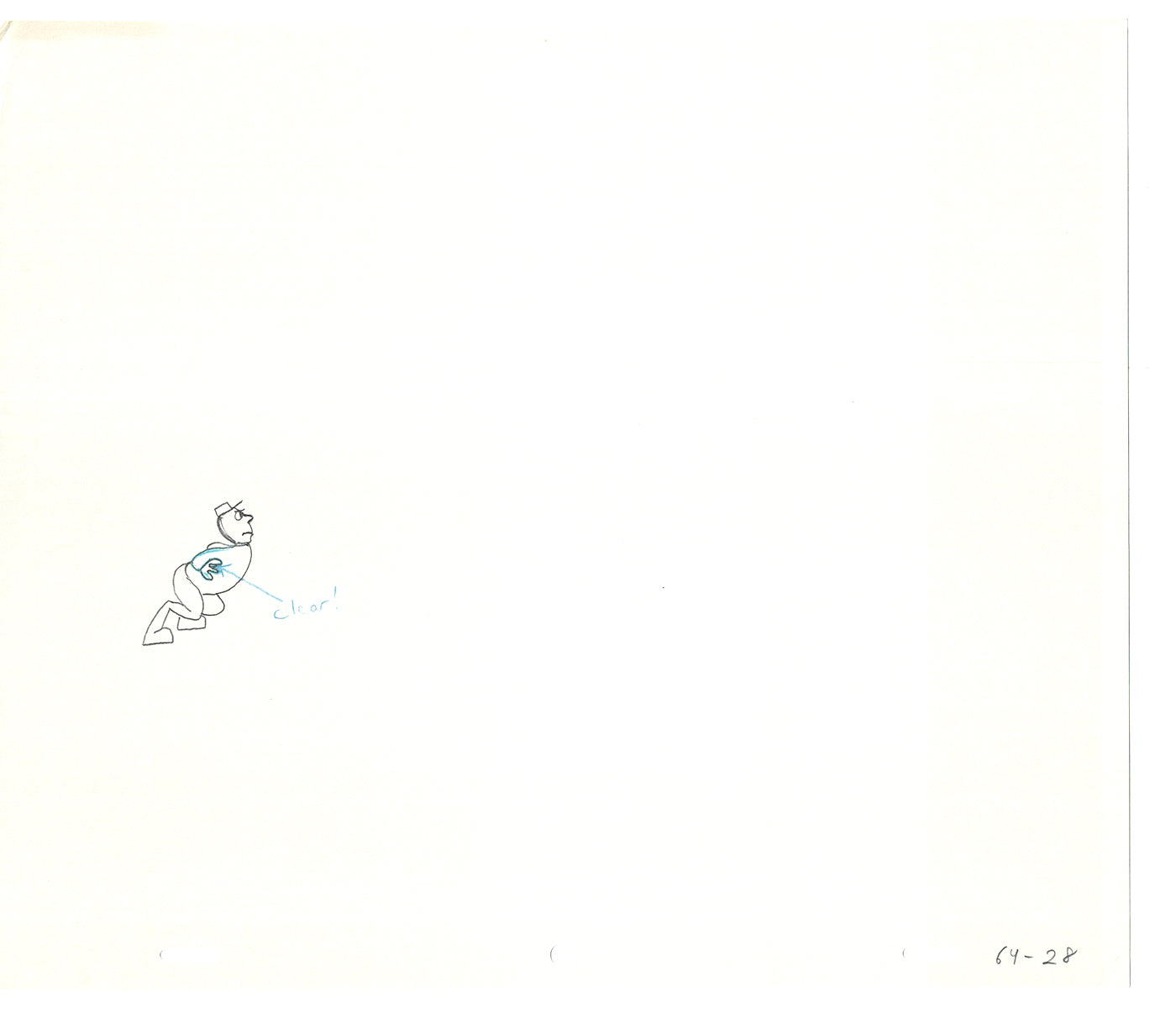 Sesame Street Two Cel Drawings Detective Anticipation Production Cartoon Ivanick 1989 CD069