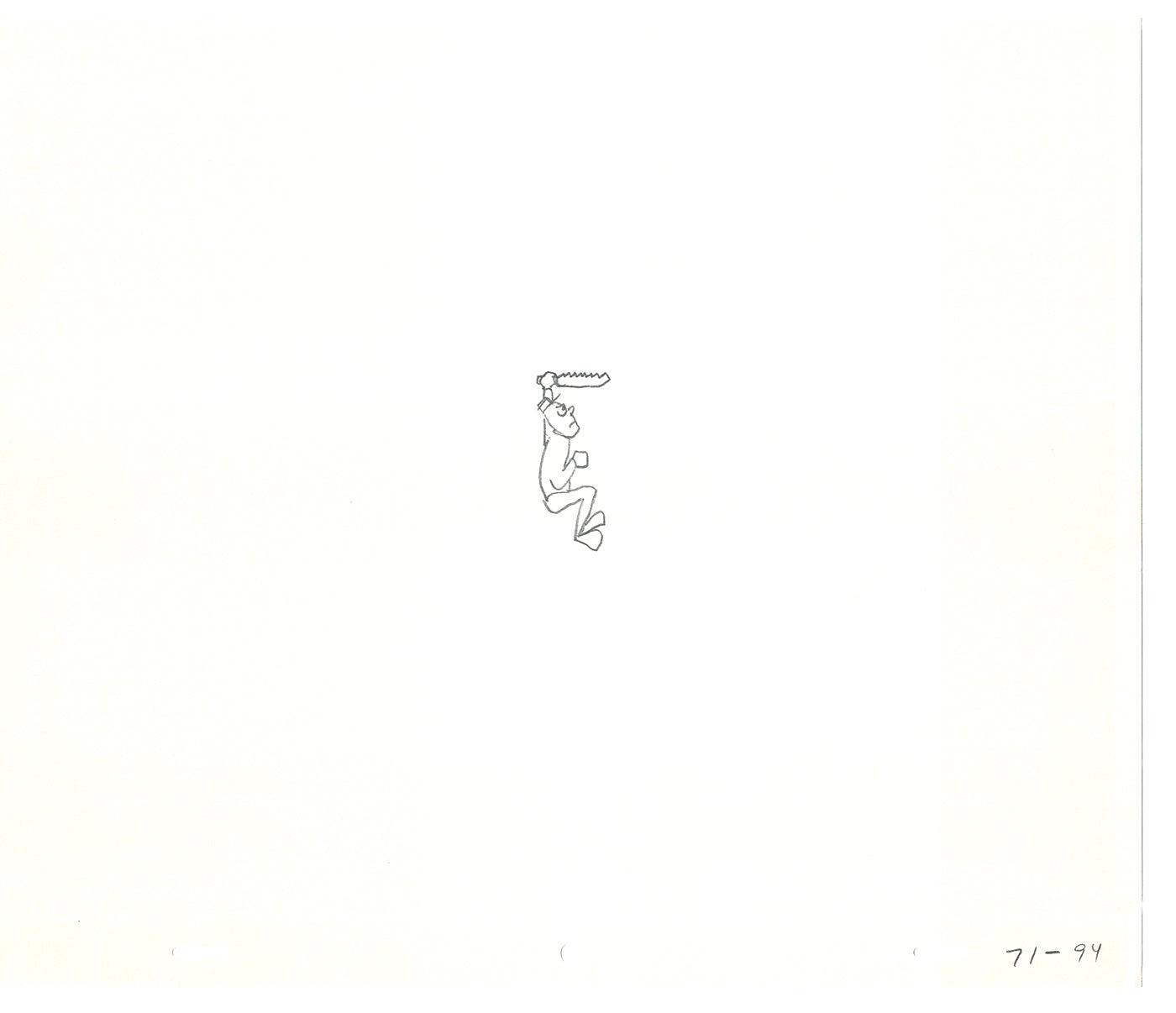 Sesame Street Two Cel Drawings Detective Anticipation Production Cartoon Ivanick 1989 CD141