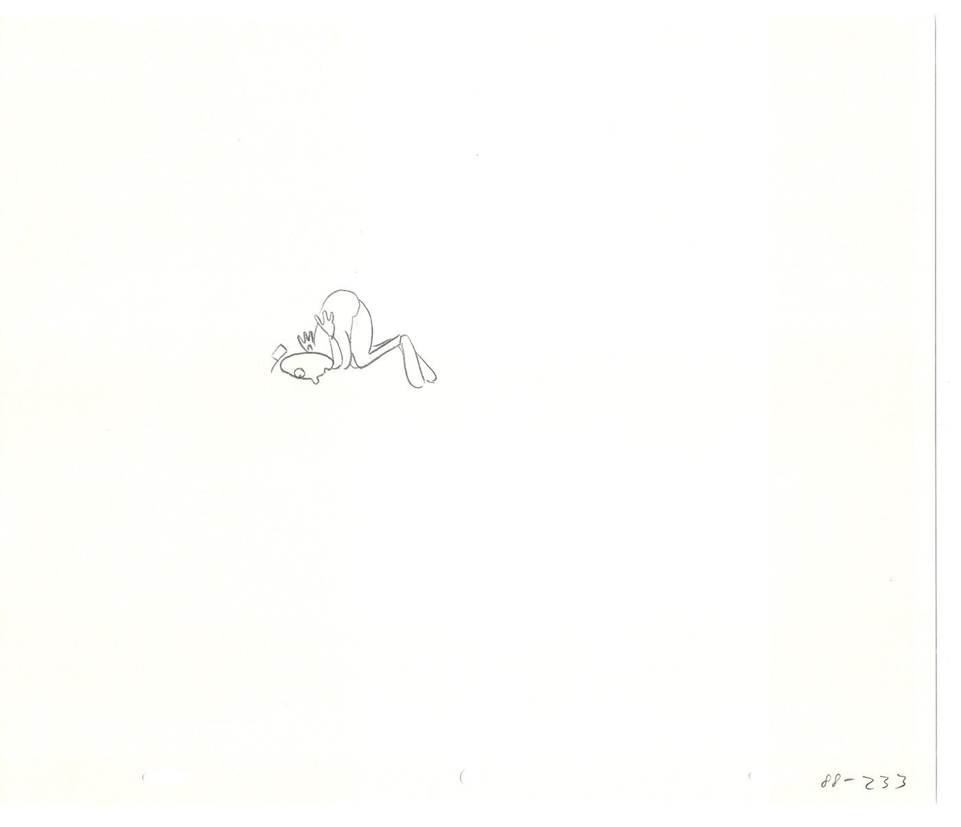 Sesame Street Two Cel Drawings Detective Anticipation Production Cartoon Ivanick 1989 DD265