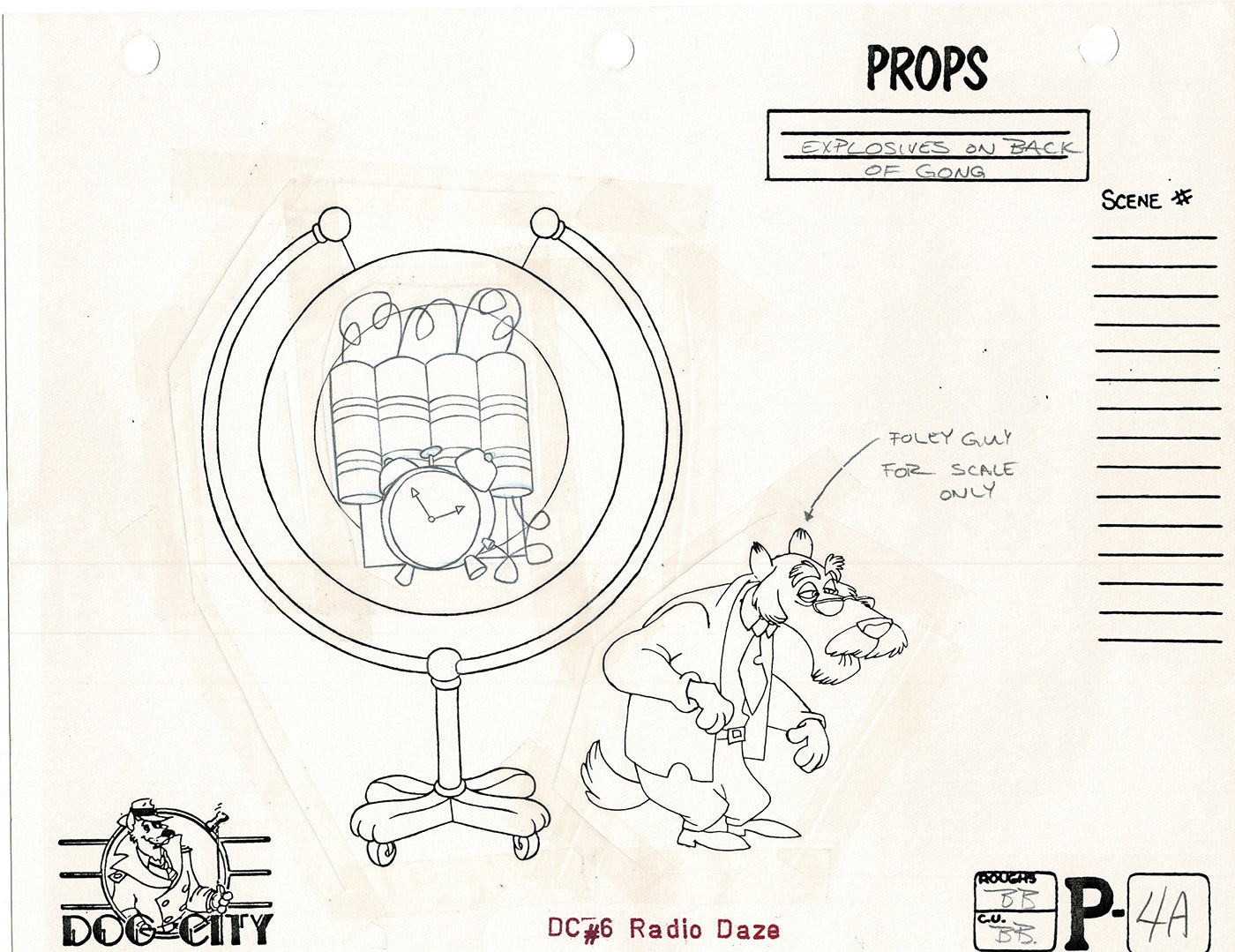 Dog City Grp of 3 Animation Model Sheets Cartoon Henson Fox Nelvana 1992-4 A-007