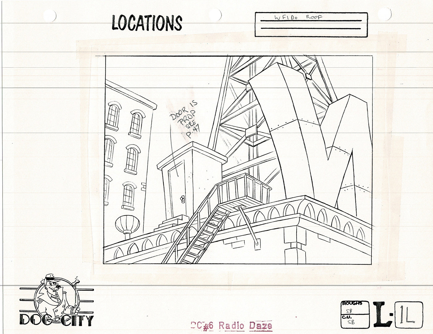 Dog City Grp of 3 Animation Model Sheets Cartoon Henson Fox Nelvana 1992-4 A-085