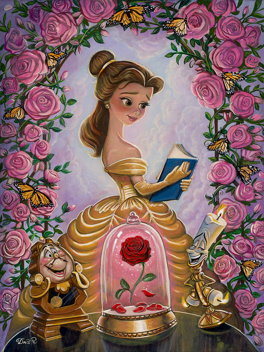 Beauty and the Beast Belle Walt Disney Fine Art Bob Doucette Signed Limited Edition of 195 Print on Canvas "A Story of Love"