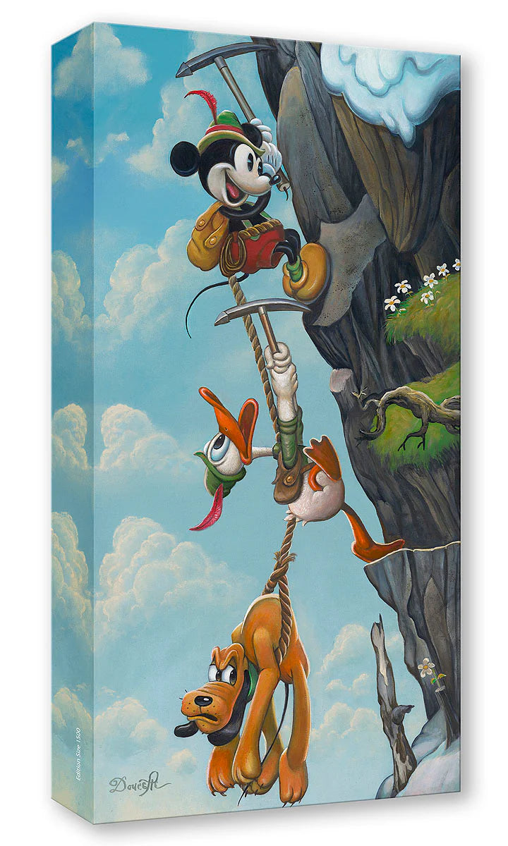 WALT DISNEY'S MICKEY MOUSE アートワーク Mickey Mouse Climbing Walt Disney Fine Art Bob Doucette Limited