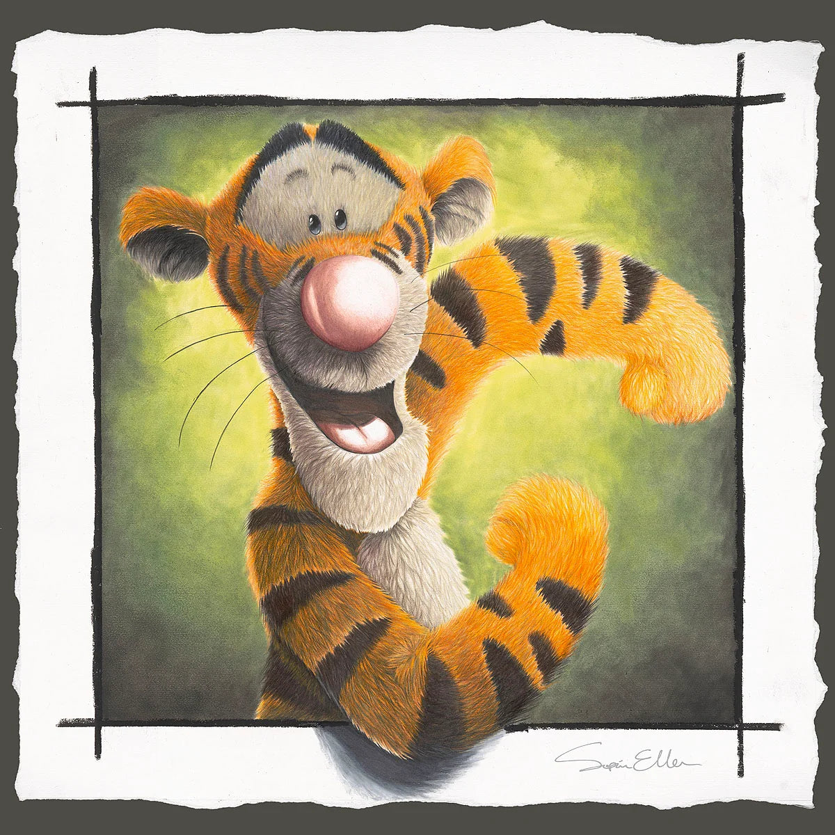 Winnie the Pooh Tigger Walt Disney Fine Art Sophie Ellen Signed Limited Edition of 95 Print on Canvas "T-I-double G-E-R"