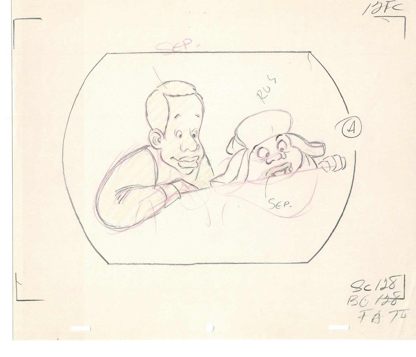FAT ALBERT & the Gang Production Animation Cel Drawing Filmation 1972-75 dr11