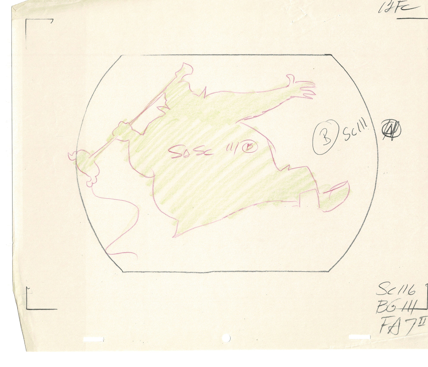 FAT ALBERT & the Gang Production Animation Cel Drawing Filmation 1972-75 dr39