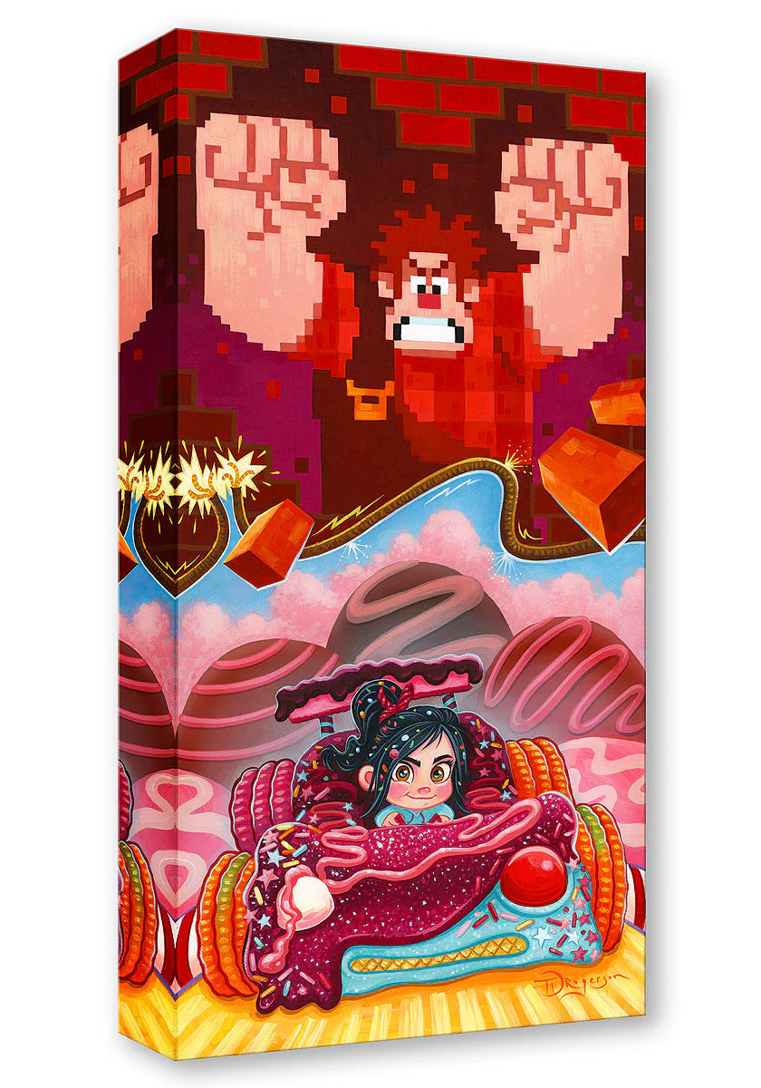 Wreck-It Ralph and Vanellope Walt Disney Fine Art Tim Rogerson Limited Edition of 1500 Treasures on Canvas Print TOC "Friendship Mode"