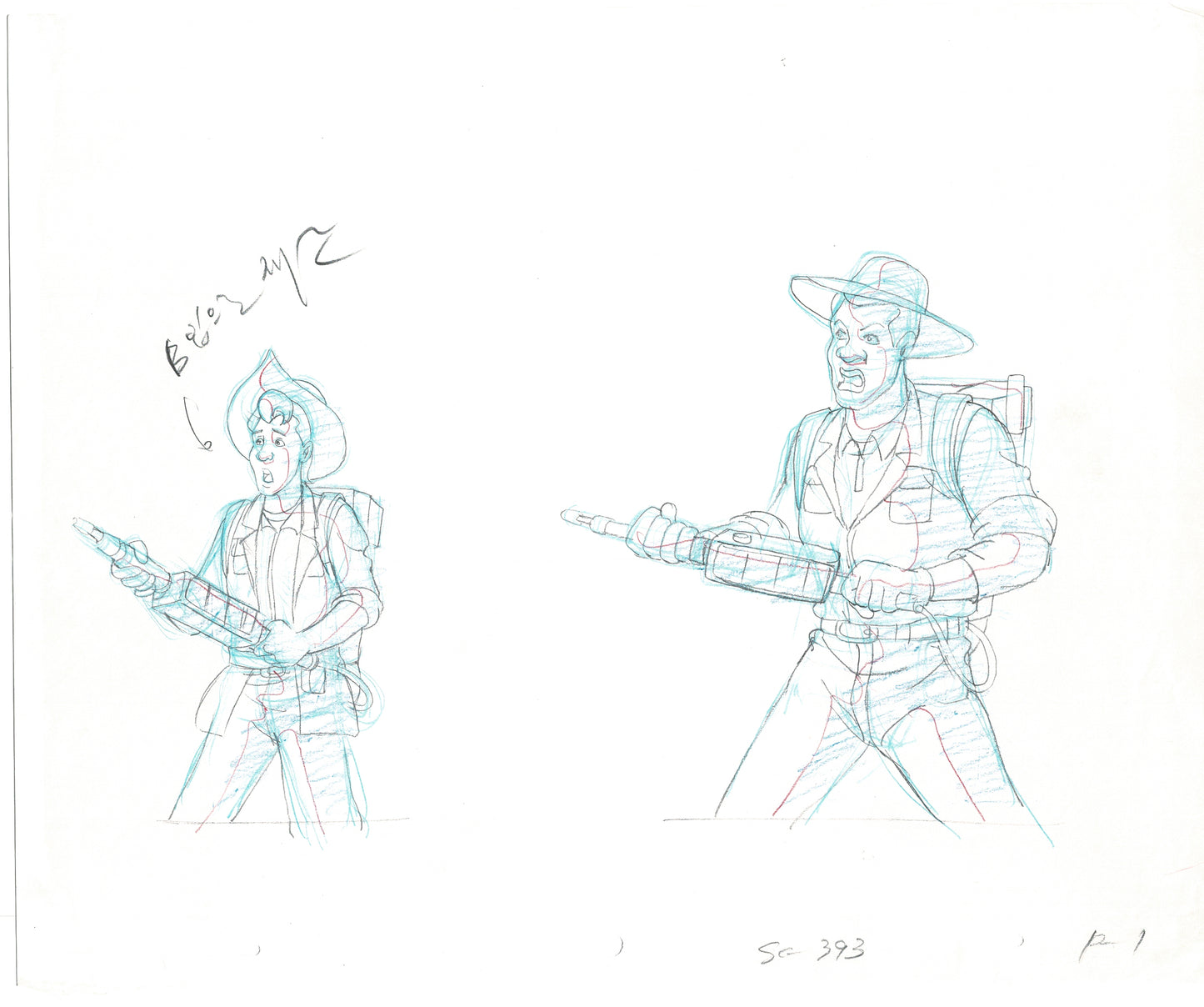 The Real Ghostbusters DIC Production Animation Cel Drawing 1986-1991 C-047