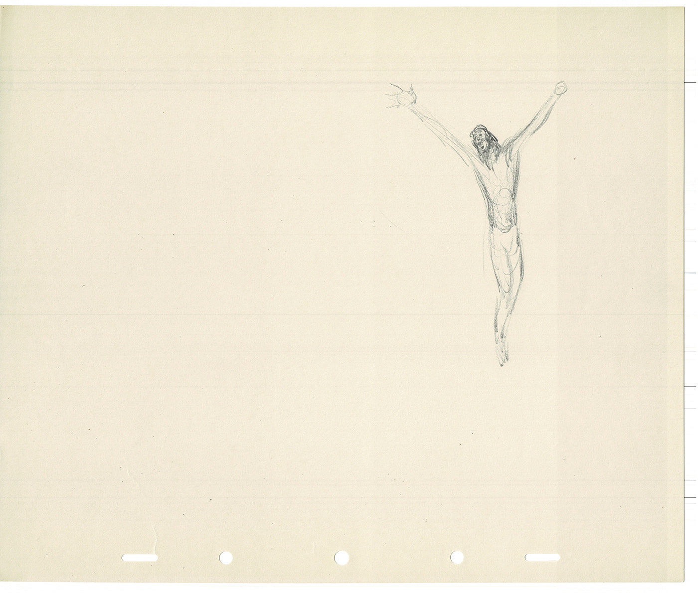 Bill Tytla Disney Animator Jesus Rough Animation Drawing Vintage TG-06
