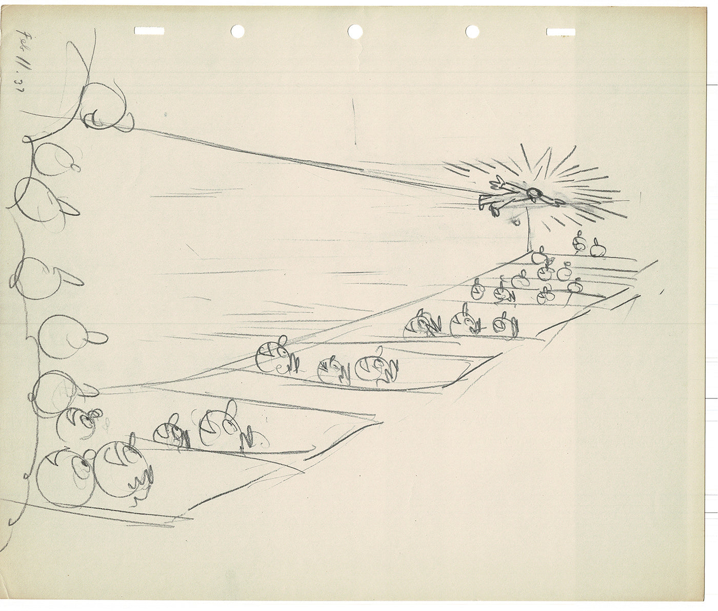 Bill Tytla Disney Animator Gag Rough Animation Drawing Vintage 1937 TG-10