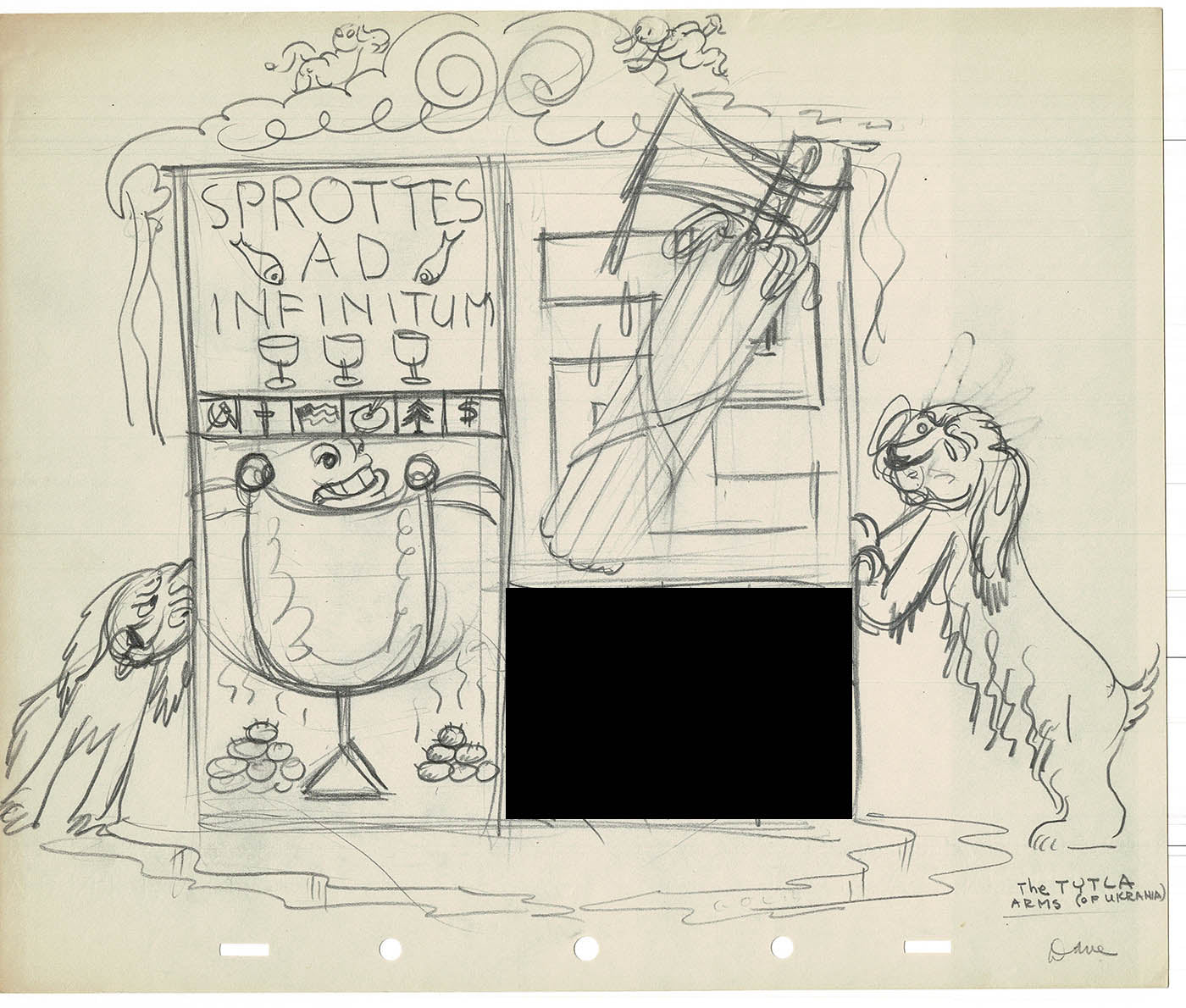 Bill Tytla Disney Animator Rough Animation Drawing Vintage TG-19