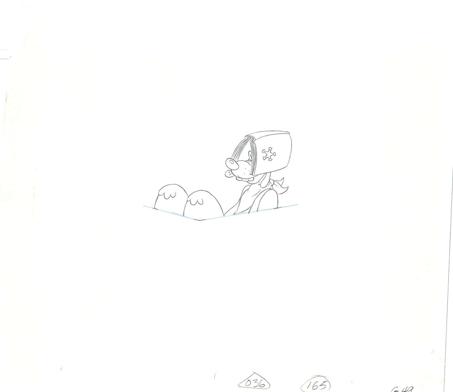 GOOF TROOP Walt Disney Original Production Animation Cartoon Drawing 1992 A-018