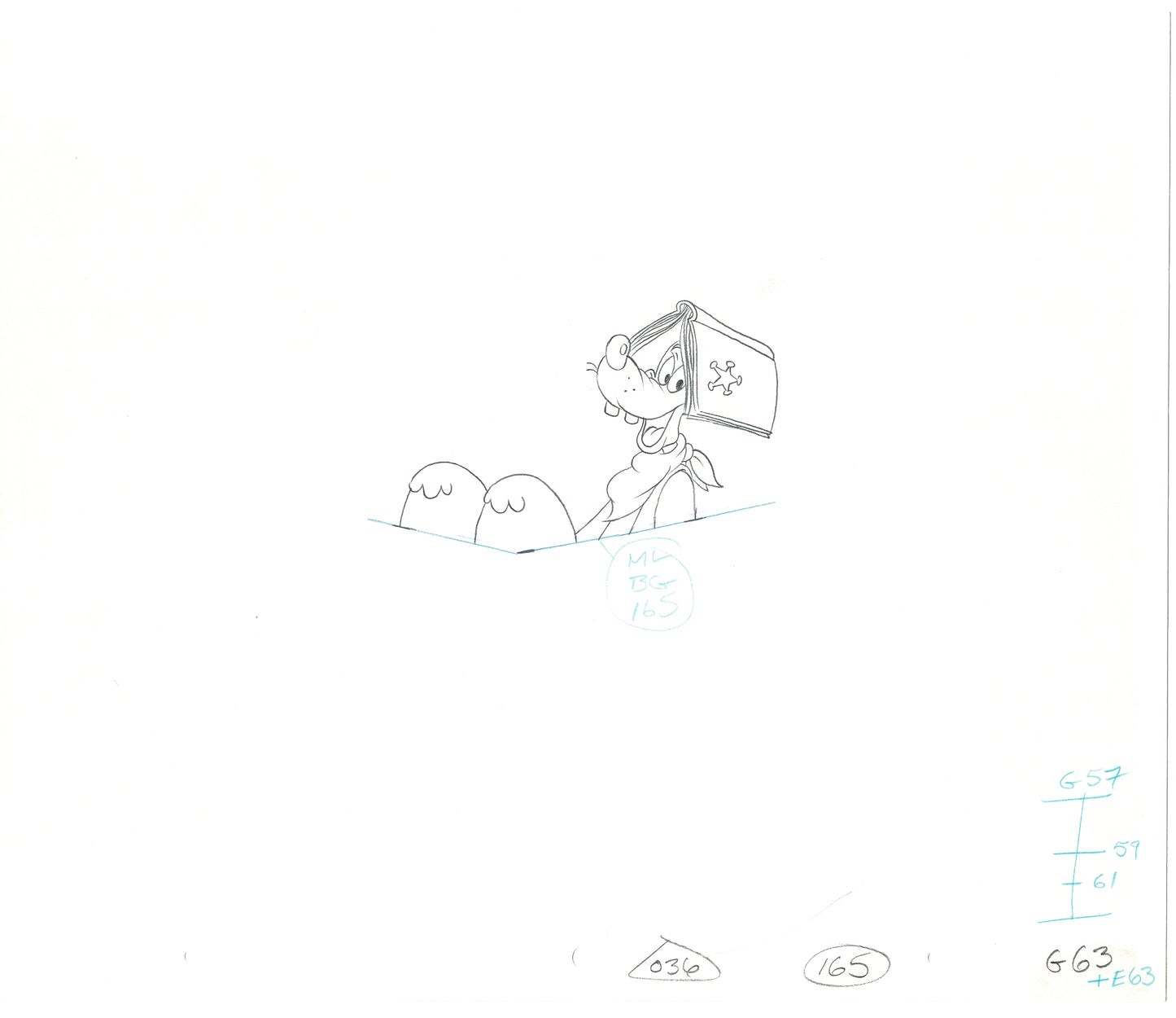 GOOF TROOP Walt Disney Original Production Animation Cartoon Drawing 1992 A-024