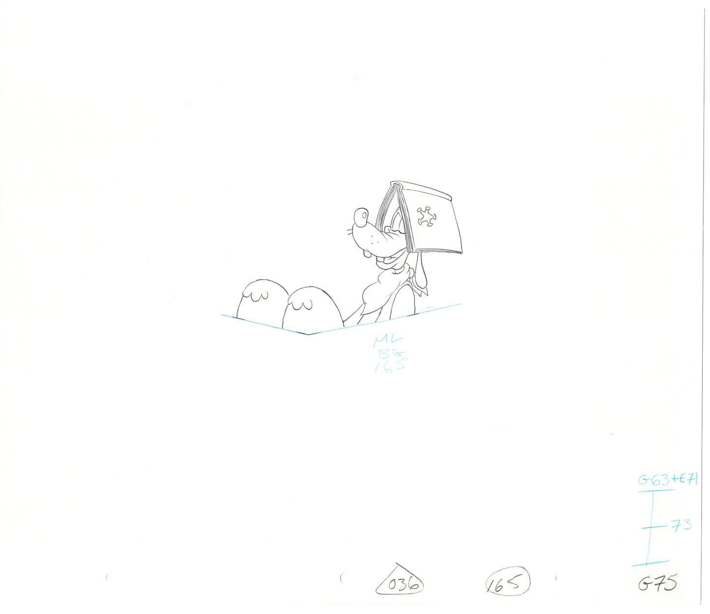 GOOF TROOP Walt Disney Original Production Animation Cartoon Drawing 1992 A-026