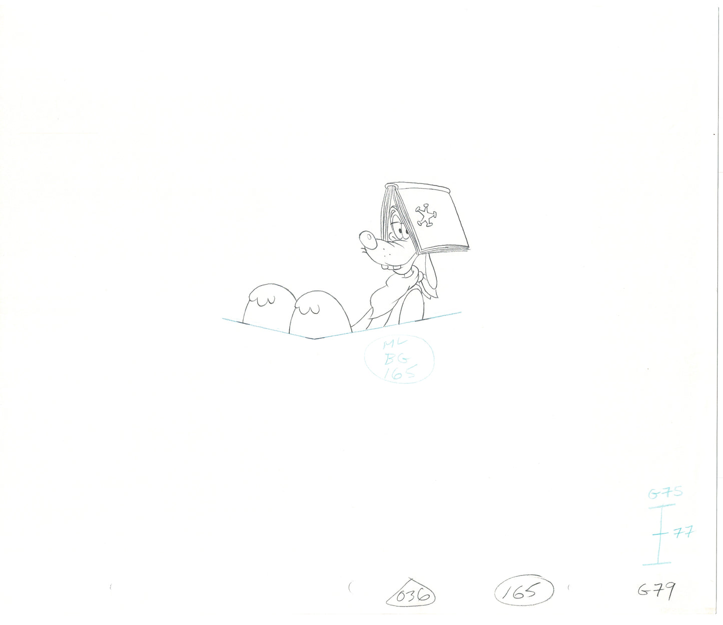 GOOF TROOP Walt Disney Original Production Animation Cartoon Drawing 1992 A-028