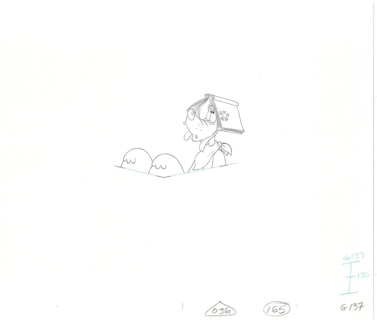 GOOF TROOP Walt Disney Original Production Animation Cartoon Drawing 1992 B-054