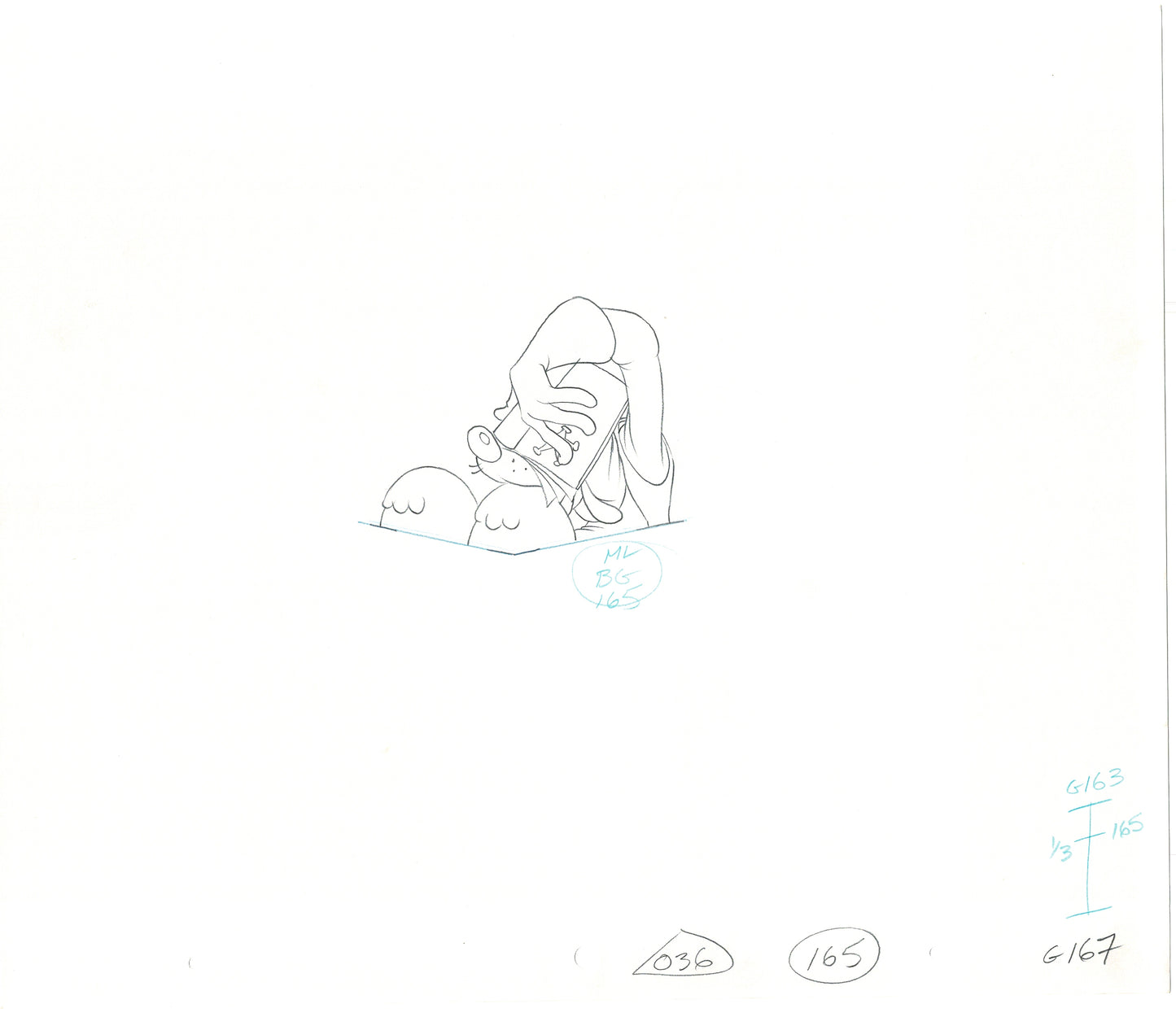 GOOF TROOP Walt Disney Original Production Animation Cartoon Drawing 1992 B-065