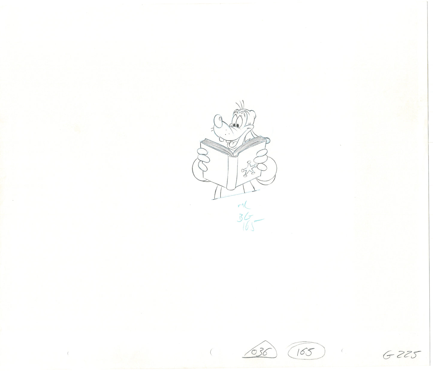 GOOF TROOP Walt Disney Original Production Animation Cartoon Drawing 1992 B-090