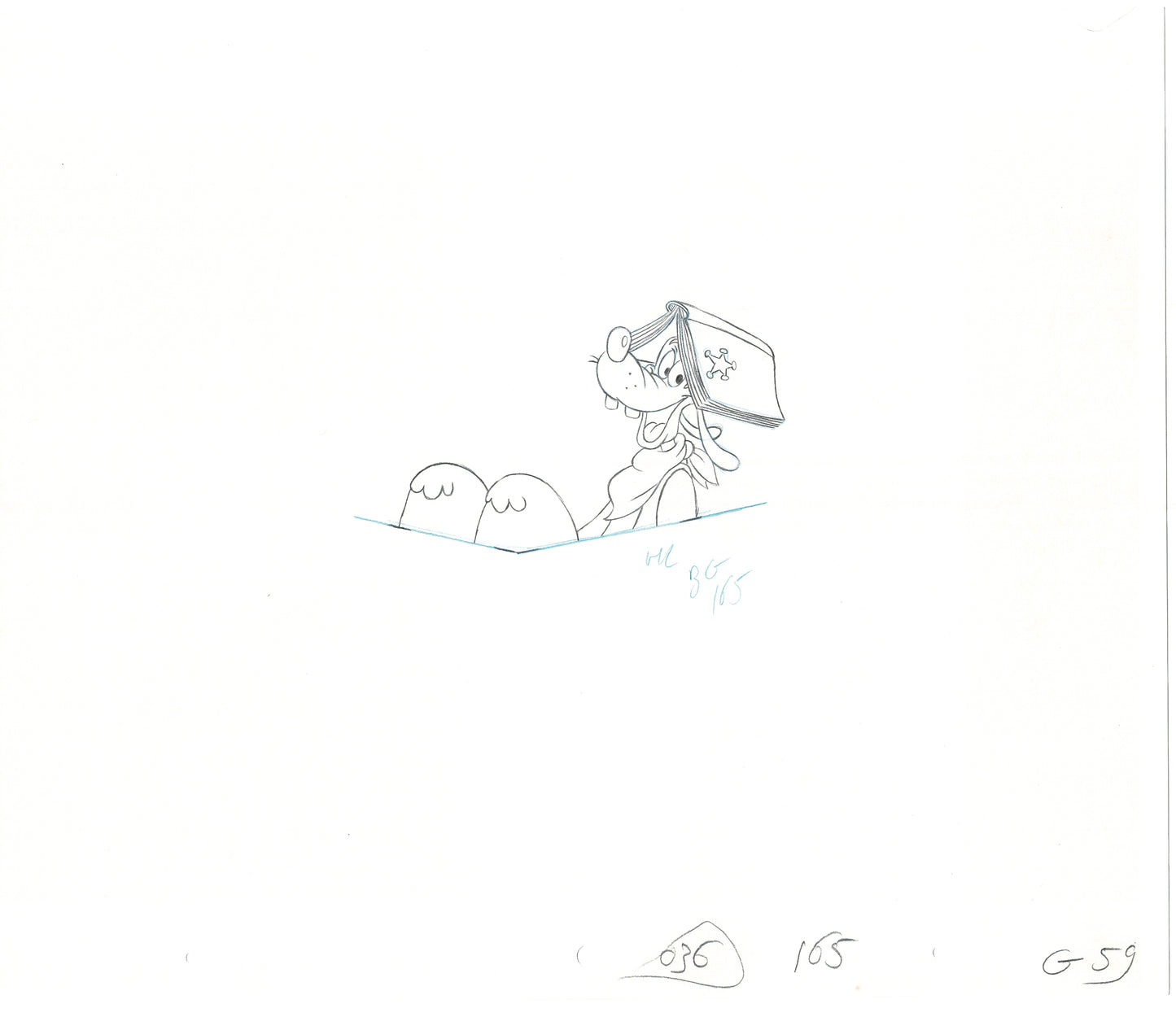 GOOF TROOP Walt Disney Original Production Animation Cartoon Drawing 1992 B-093