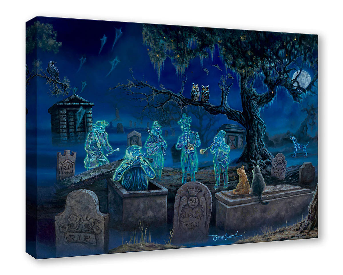 Haunted Mansion Halloween Walt Disney Fine Art Dom Corona Limited Edition of 1500 Treasures on Canvas Print TOC - Graveyard Soiree