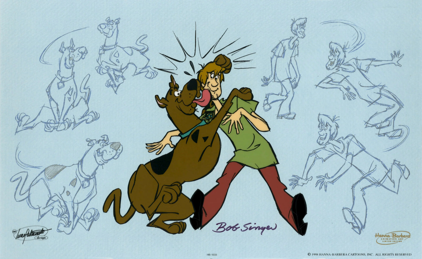 Scooby Doo Singer SIGNED Limited Edition Cartoon Cel of 20 from Warner Bros. And Scooby-Doo Makes 2