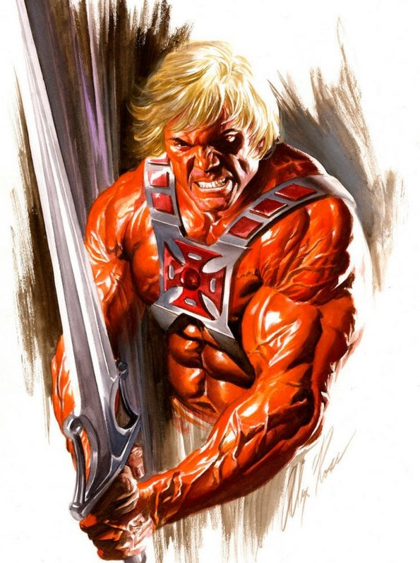 Skeletor and He-Man Masters of the Universe (lot of 2) Comics Alex Ross Signed Prints on Paper Limited Edition of 25 Artist Proof Edition