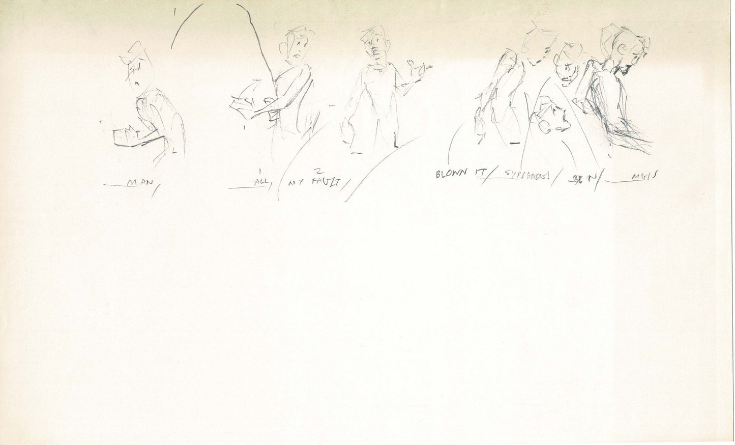 Hercules Walt Disney Production Animation Drawing Used to Make an Episode Wendell Washer A13