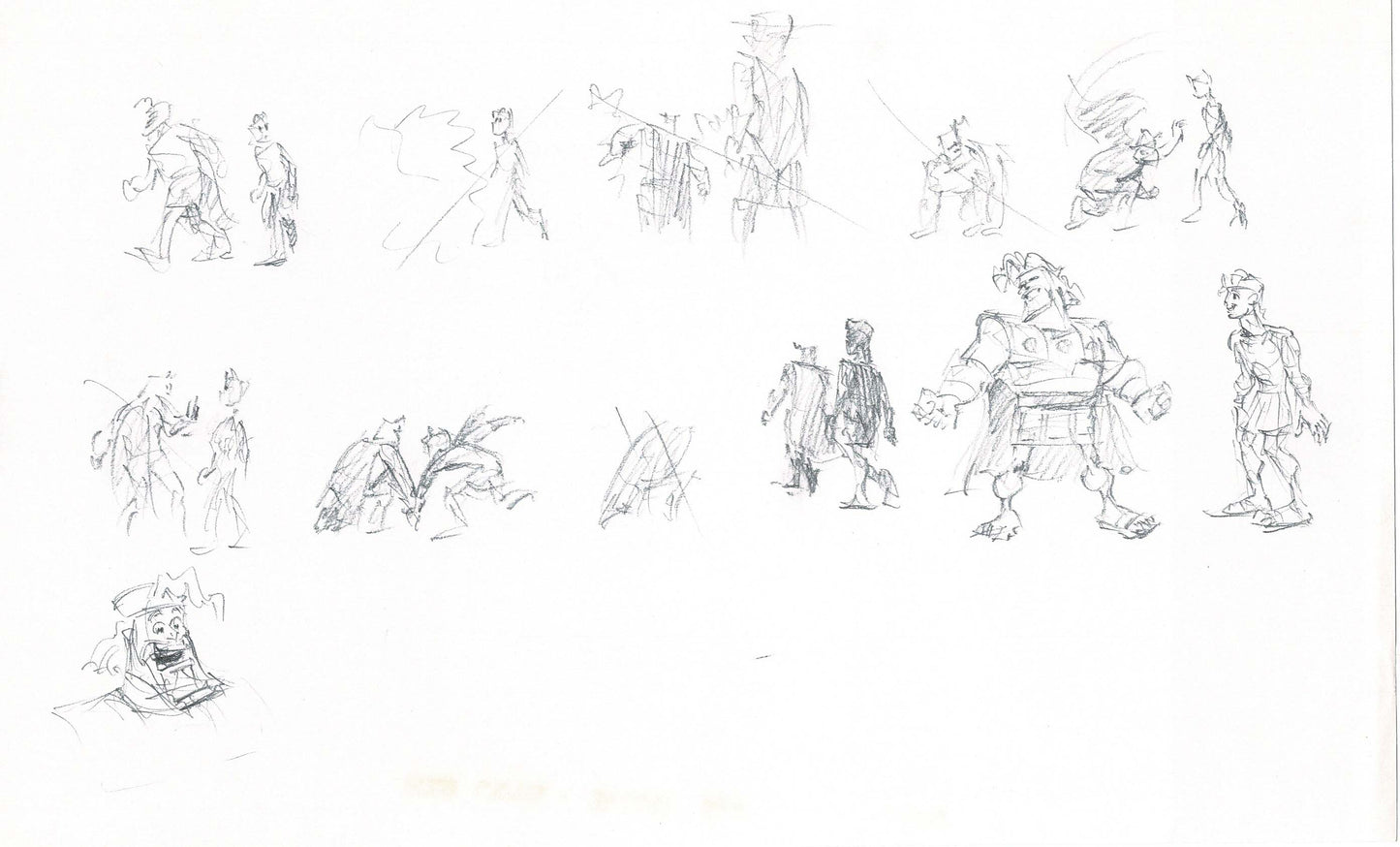 Hercules Walt Disney Production Animation Drawing Used to Make an Episode Wendell Washer A15