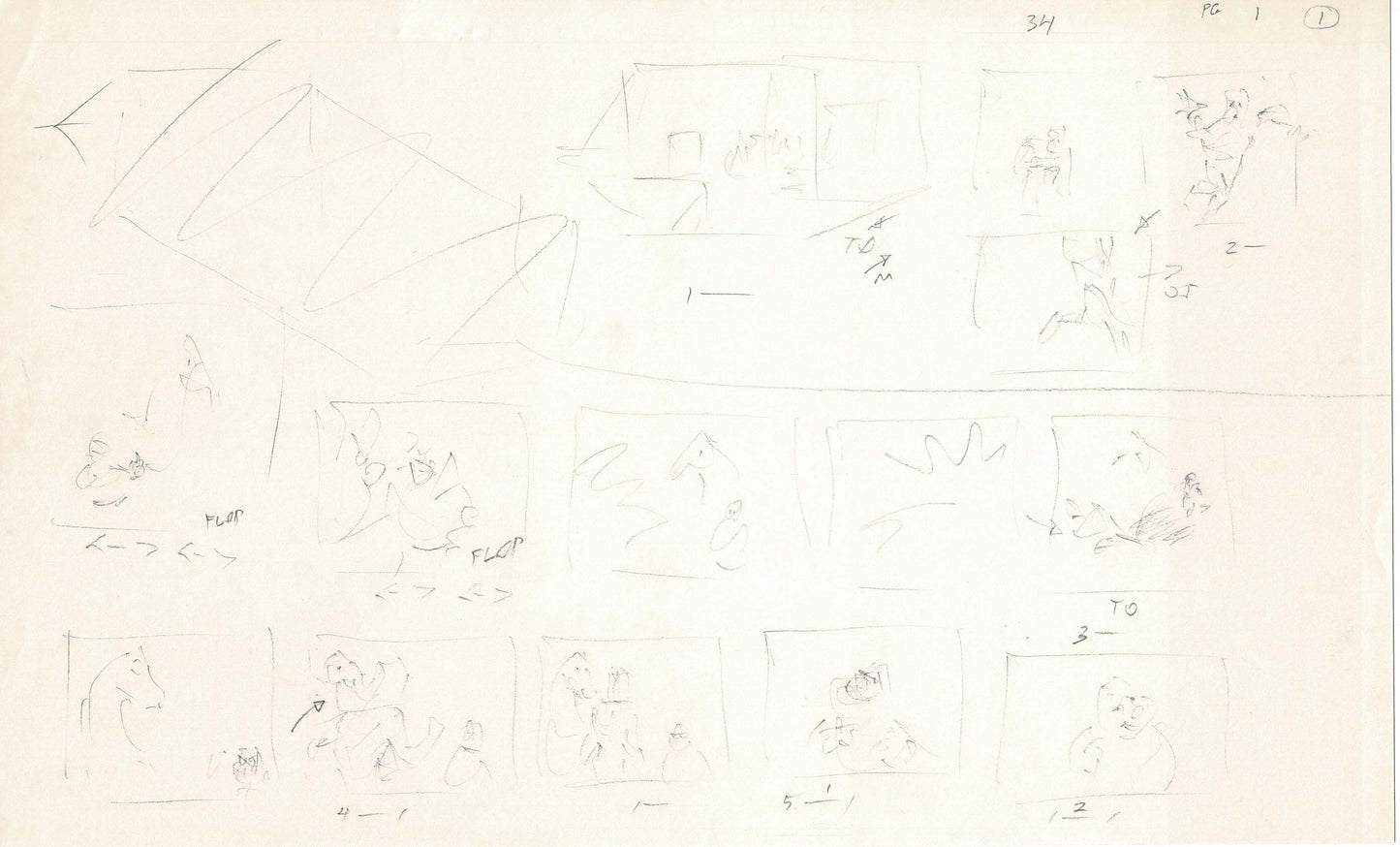 Hercules Walt Disney Production Animation Drawing Used to Make an Episode Wendell Washer A17