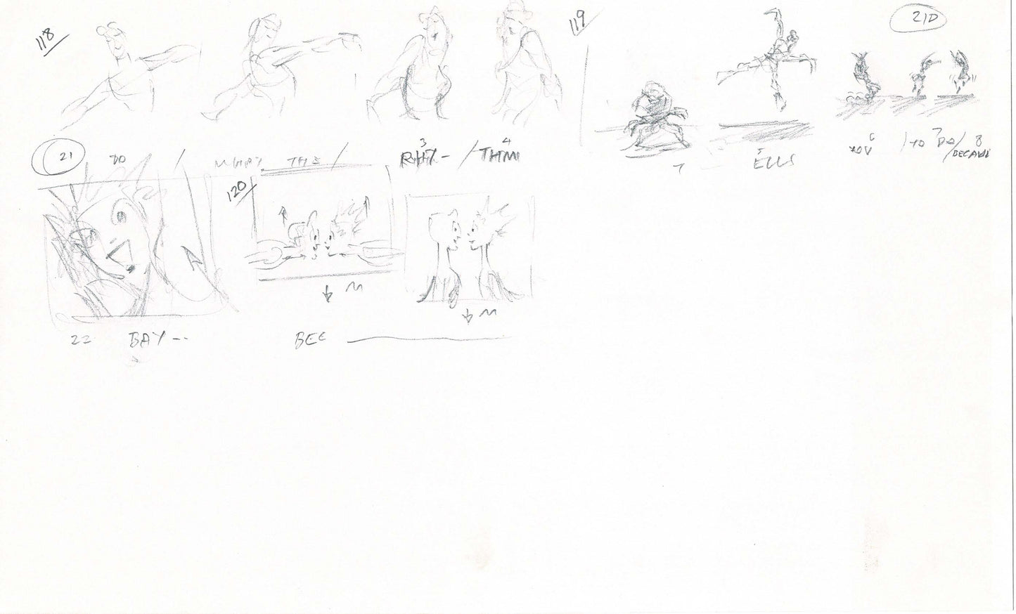 Hercules Walt Disney Production Animation Drawing Used to Make an Episode Wendell Washer A41