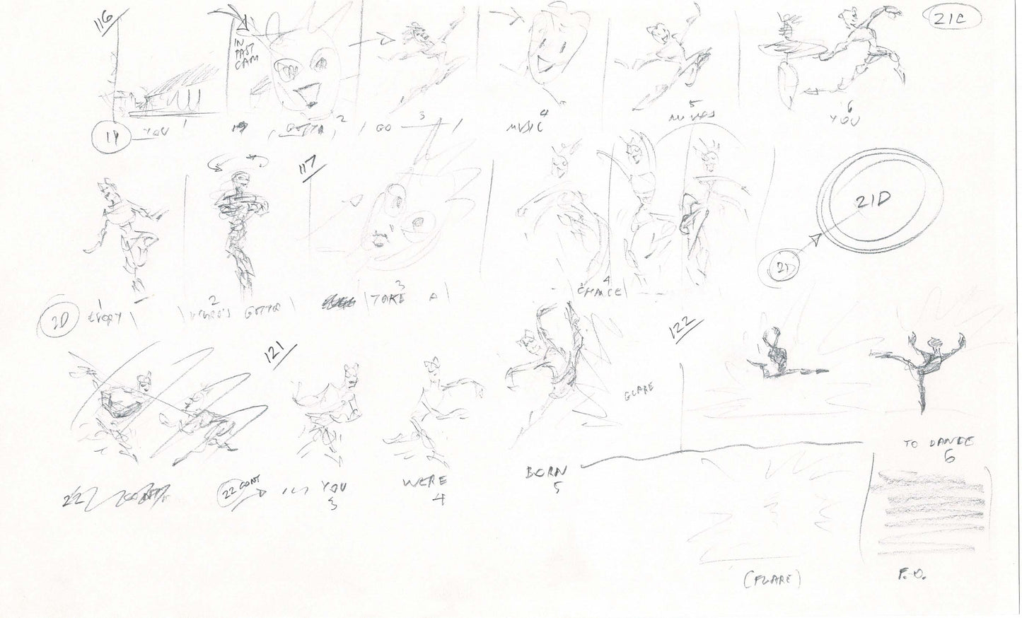 Hercules Walt Disney Production Animation Drawing Used to Make an Episode Wendell Washer A42