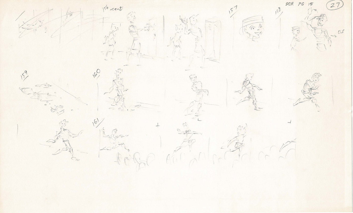 Hercules Walt Disney Production Animation Drawing Used to Make an Episode Wendell Washer A47