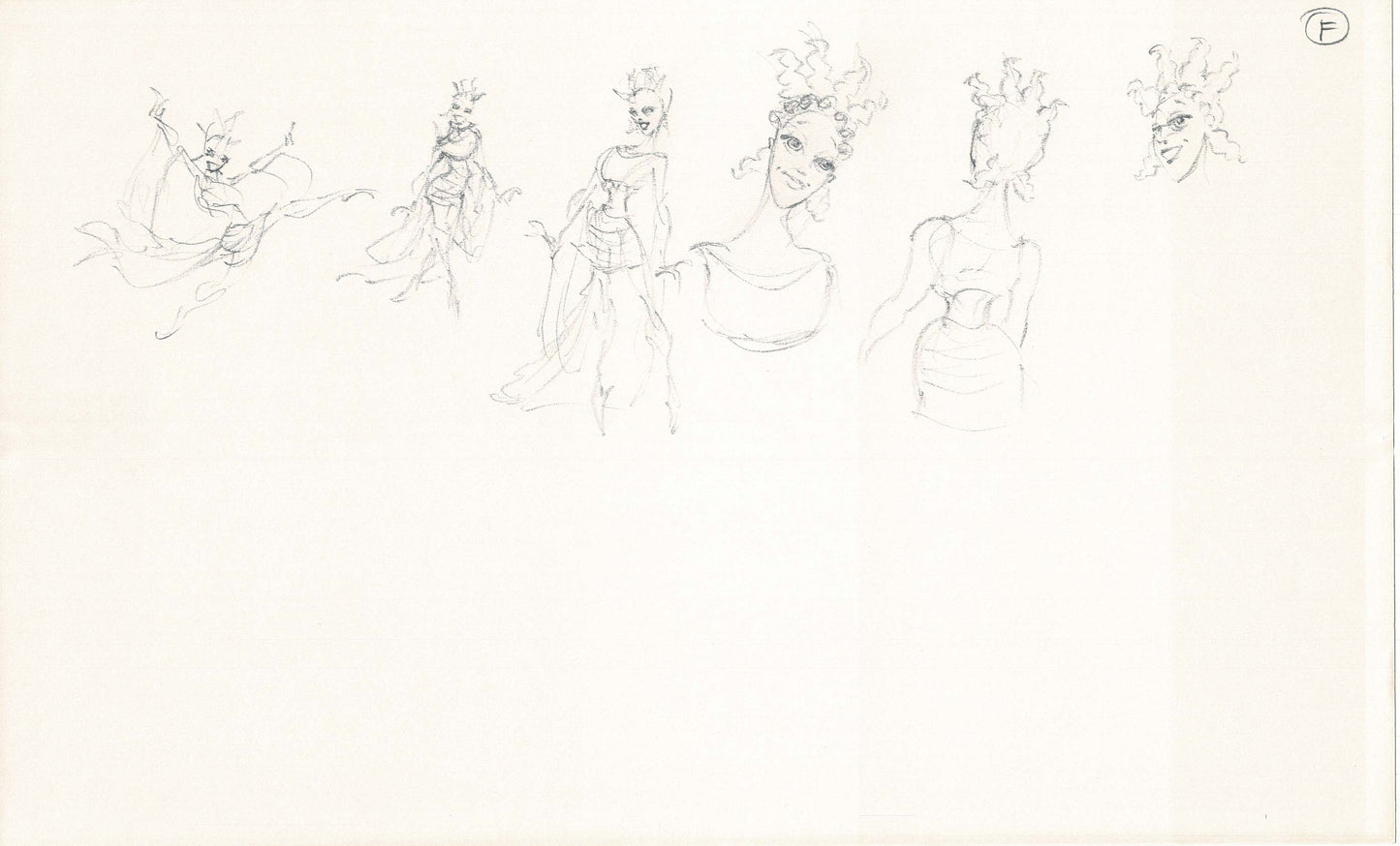 Hercules Walt Disney Production Animation Drawing Used to Make an Episode Wendell Washer A55