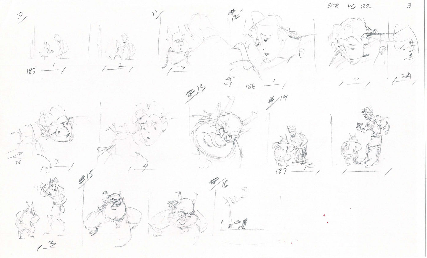 Hercules Walt Disney Production Animation Drawing Used to Make an Episode Wendell Washer A63
