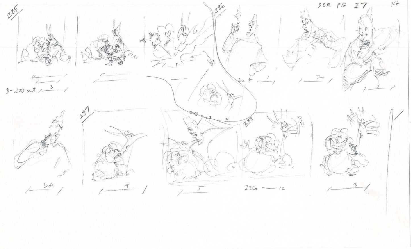 Hercules Walt Disney Production Animation Drawing Used to Make an Episode Wendell Washer A74