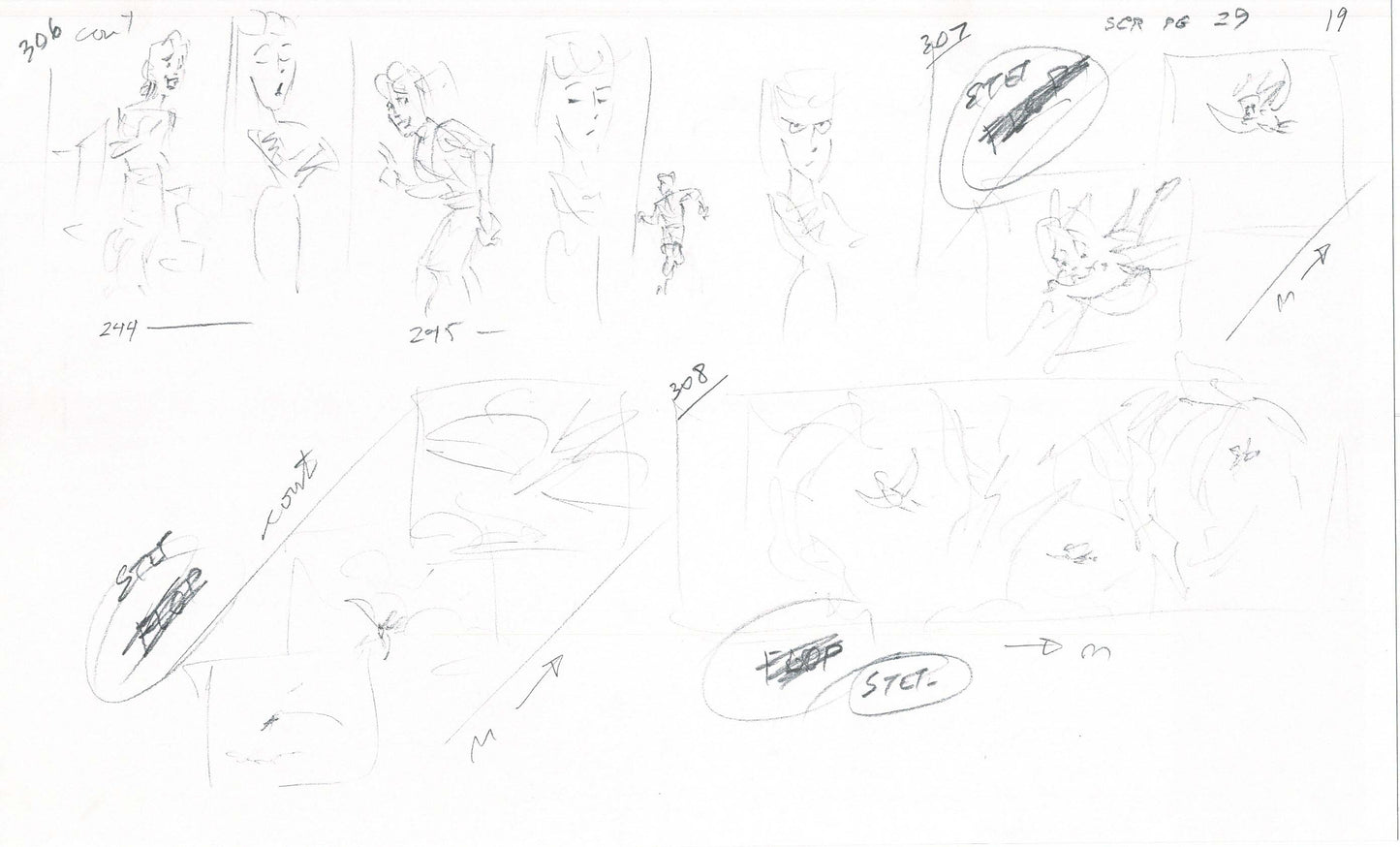 Hercules Walt Disney Production Animation Drawing Used to Make an Episode Wendell Washer A78