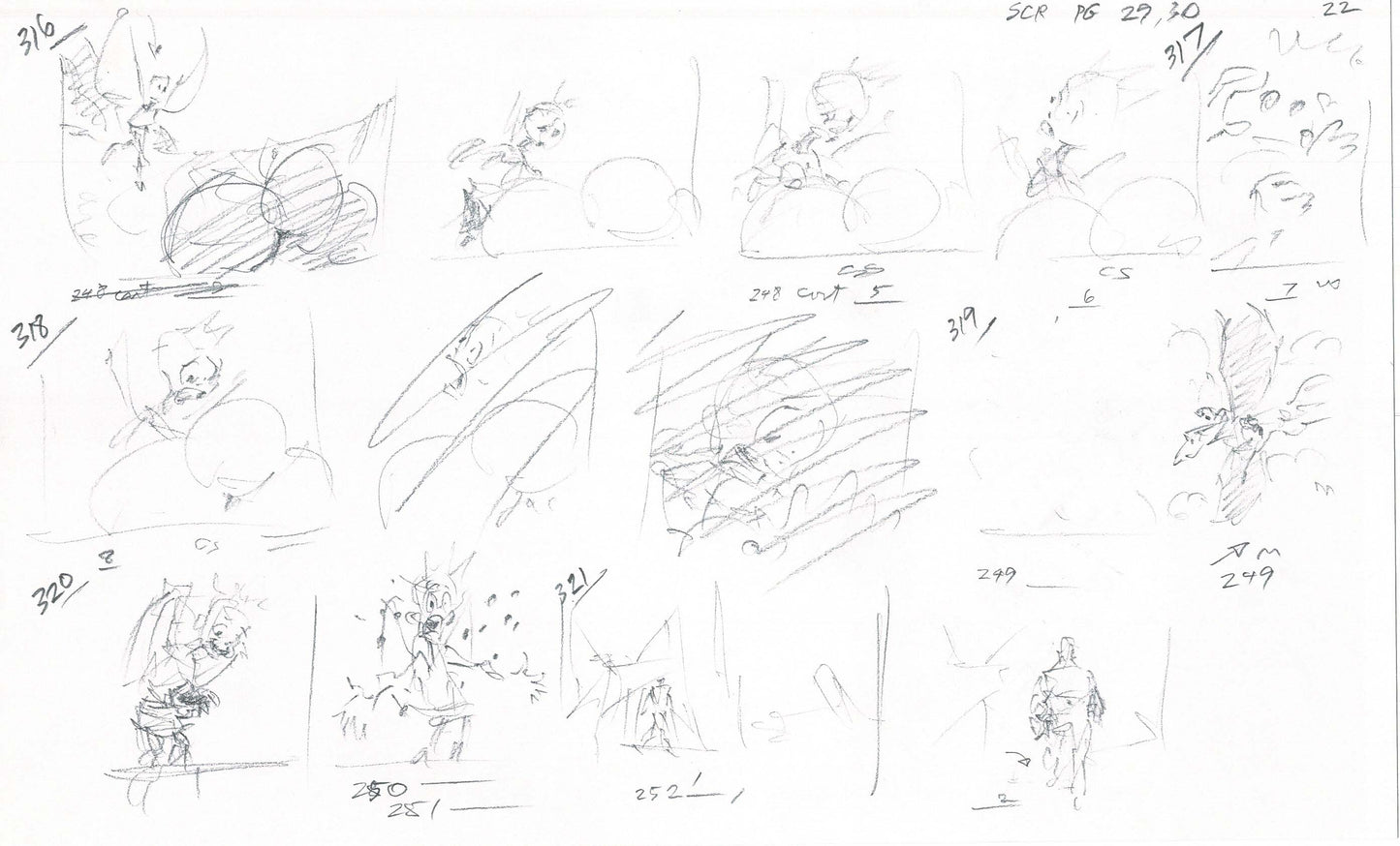 Hercules Walt Disney Production Animation Drawing Used to Make an Episode Wendell Washer A81