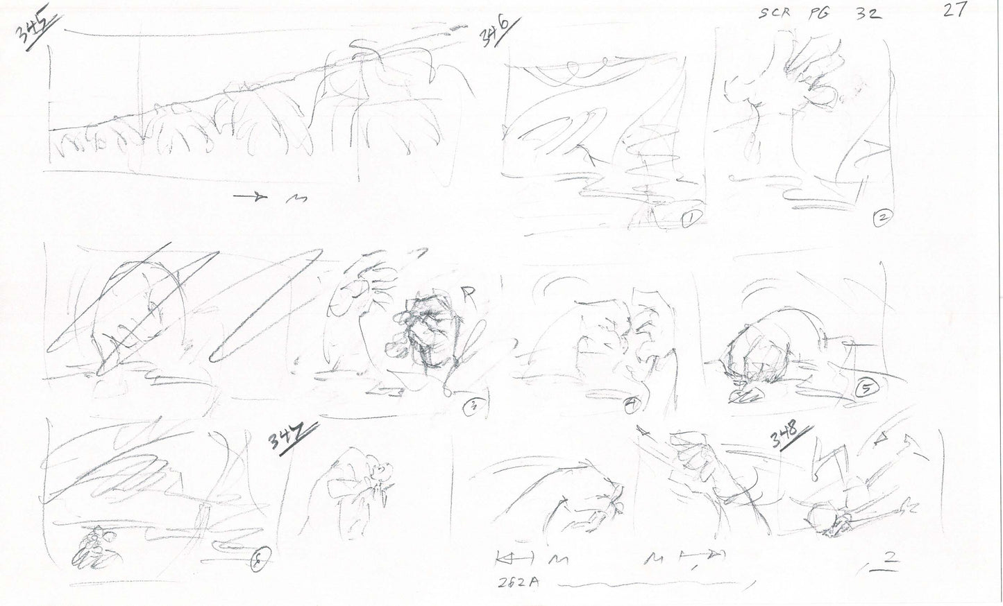 Hercules Walt Disney Production Animation Drawing Used to Make an Episode Wendell Washer A86