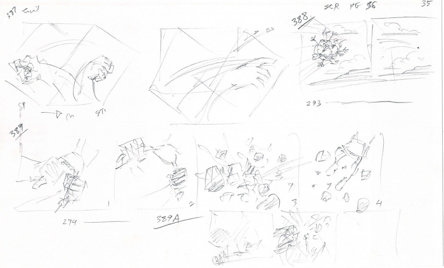 Hercules Walt Disney Production Animation Drawing Used to Make an Episode Wendell Washer A95
