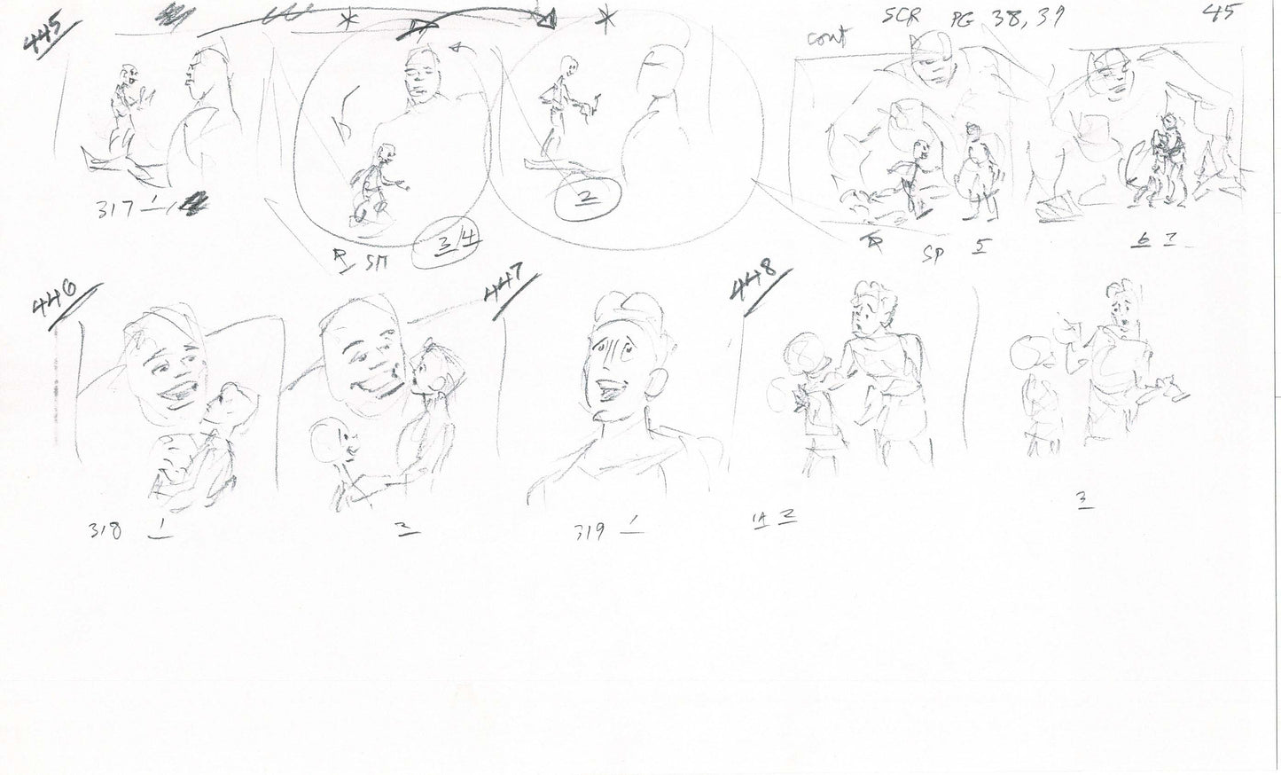 Hercules Walt Disney Production Animation Drawing Used to Make an Episode Wendell Washer A105