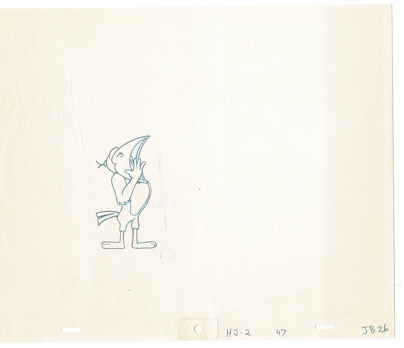Heckle and Jeckle Lot of 2 Production Animation Cel Drawings Filmation 1979-80 F-75