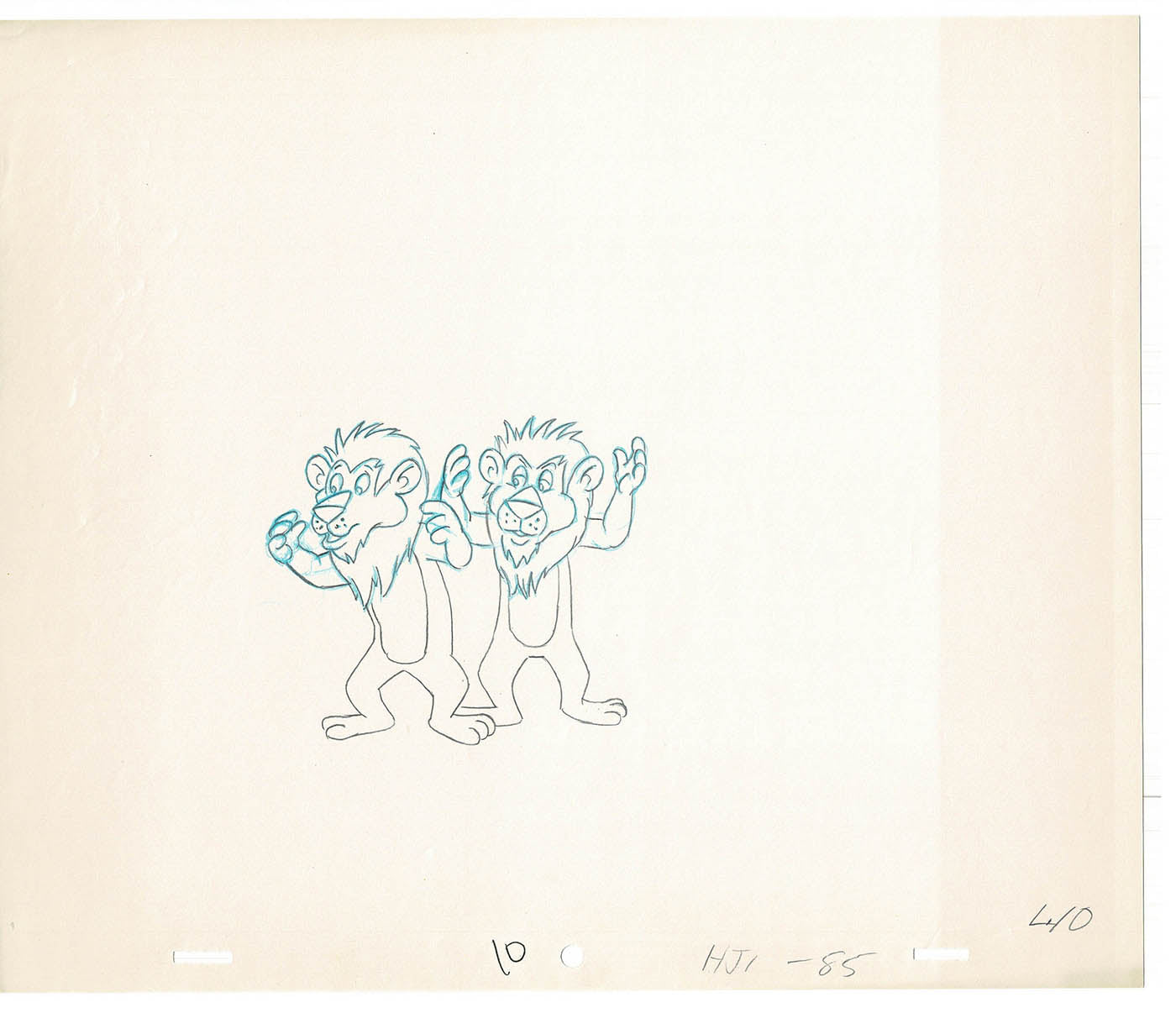 Heckle and Jeckle Lot of 2 Production Animation Cel Drawings Filmation 1979-80 F-93