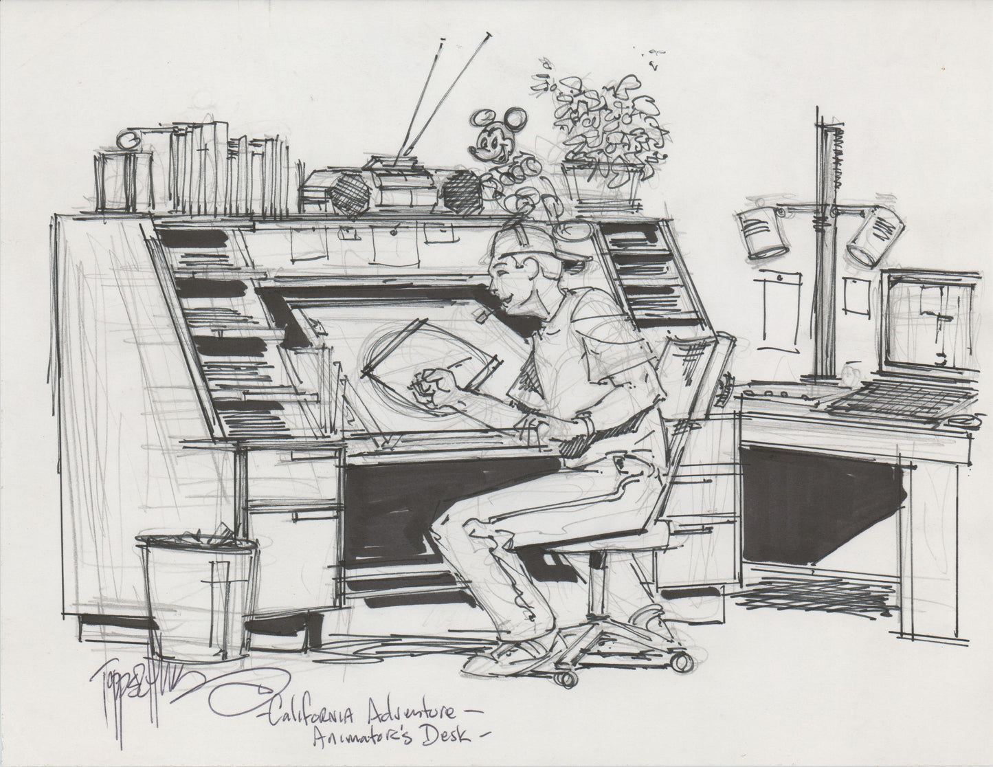 Disneyland Attraction California Adventure Plan Drawing Imagineer Original 1996 B171