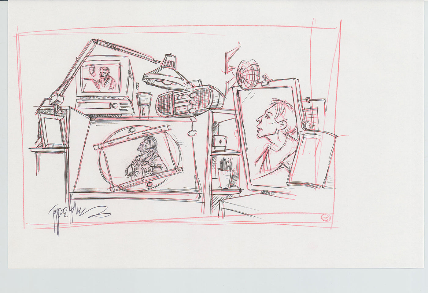 Disneyland Attraction California Adventure Plan Drawing Imagineer Original 1996 A189